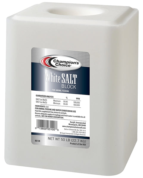 Cargill 100012578 Series Salt Block, White, 50 lb