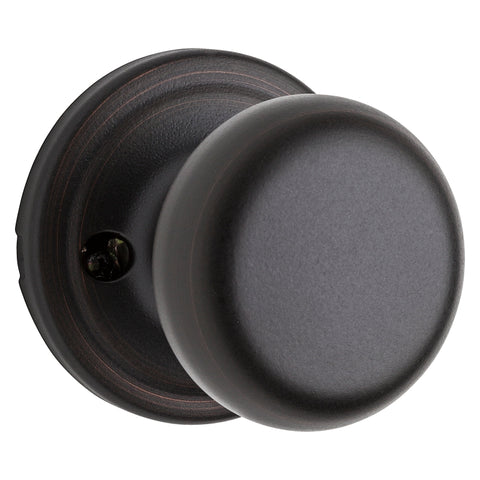Kwikset Signature Series 720H 11PRCAL/RCSBX Passage Knob, Hancock, Mushroom, Zinc, 2-1/4 in Strike
