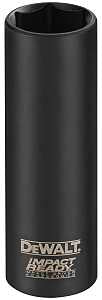 DEWALT IMPACT READY DW2287 Impact Socket, 9/16 in Socket, 3/8 in Drive, Square Drive, 6-Point, Steel, Black Oxide