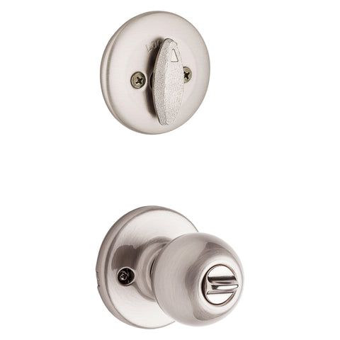 Kwikset 690P 15CP6ALRCSK6 Combination Lockset, Knob Handle, Polo Design, Satin Nickel, 3 Grade
