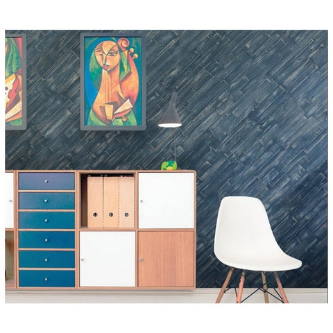 DIY Wood Panels Peel and Press 10.5 Sq. Ft. Blue Ocean