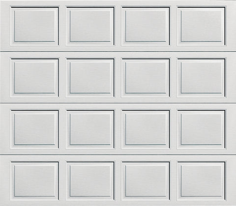 Wayne Dalton 8000 Garage Door, 8 ft W Door, 7 ft H Door, Steel Door, White