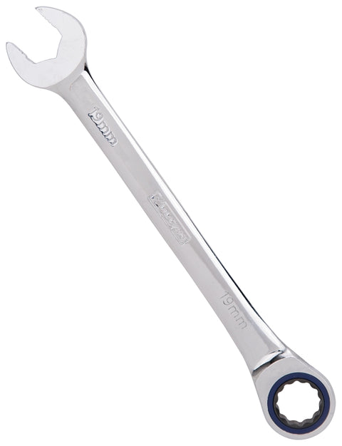 Vulcan PG19MM Combination Wrench, Metric, 19 mm Head, Chrome Vanadium Steel, Polished Mirror