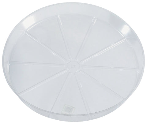 Gardener's Blue Ribbon VS17 Planter Saucer, 17 in Dia, Vinyl, Clear, Pack of 15
