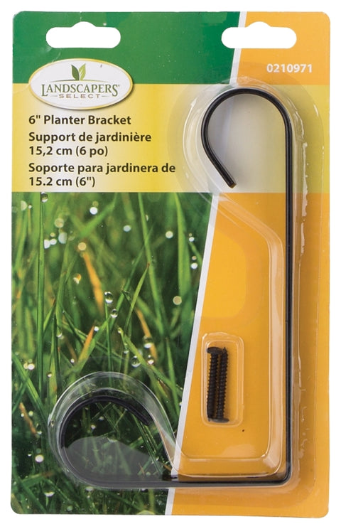 Landscapers Select 46BL Hanging Bracket, 6-3/4 L, Steel, Black, Wall Mount Mounting