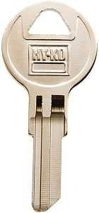 Hy-Ko 11010CG27 Key Blank, Brass, Nickel, For: Chicago Cabinet, House Locks and Padlocks, Pack of 10