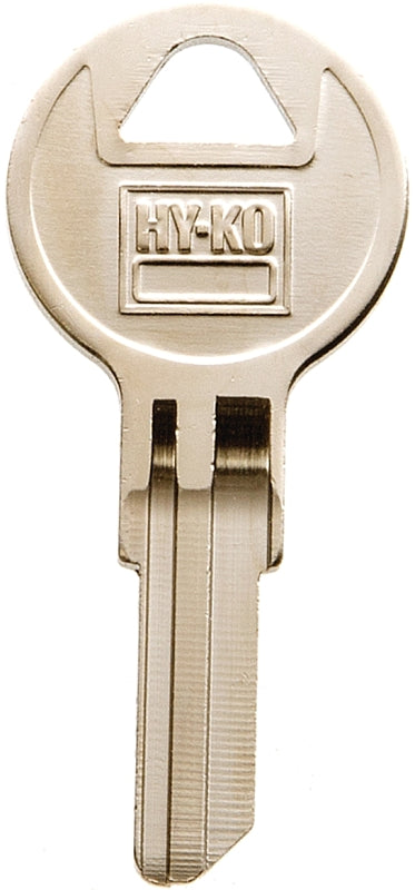 Hy-Ko 11010CG27 Key Blank, Brass, Nickel, For: Chicago Cabinet, House Locks and Padlocks, Pack of 10