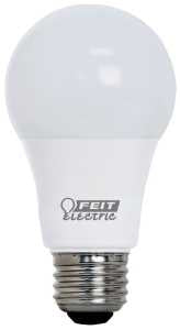 Feit Electric OM75/950CA10K/2 LED Bulb, General Purpose, A19 Lamp, 75 W Equivalent, E26 Lamp Base, White, Daylight Light