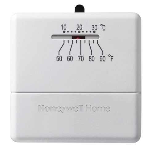 Honeywell CT30A Non-Programmable Thermostat, 50 deg F, 3.12 in W x 0.88 in D Dimensions