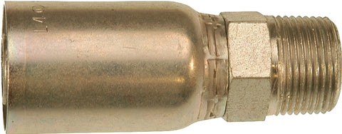 Gates MegaCrimp G25100-1616 Hose Coupling, 1 x 1 in Dia, 4.11 in, 1-11-1/2, Crimp x NPTF, Straight Angle, Steel, Zinc