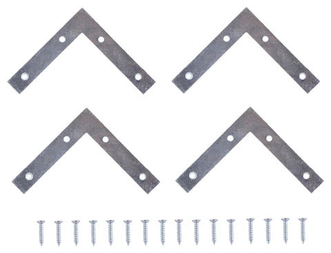 ProSource FC-Z05-C4PS Corner Brace, 5 in L, 5 in W, 7/8 in H, Steel, Zinc-Plated, 1.8 mm Thick Material