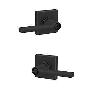 Schlage J Series J54 SOL 622 COL Entry Lever, Matte Black, Zinc, Residential, Left, Reversible, Right Hand, 3 Grade