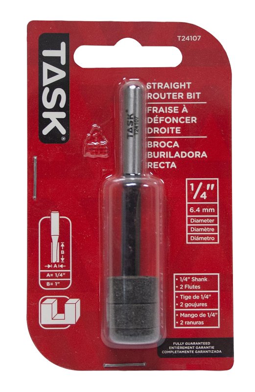 Task T24107 Router Bit, 1/4 in Dia Cutter, 1/4 in Dia Shank – Shell ...