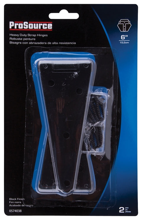ProSource HSH-B06-C2PS Strap Hinge, 2.6 mm Thick Leaf, Steel, 180 Range of Motion