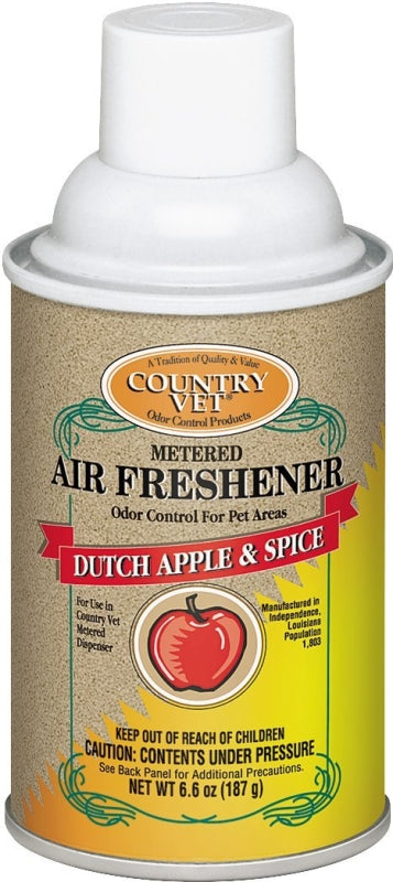 Country Vet 334701CVCA Air Freshener, 6.6 oz Can, Dutch Apple and Spice