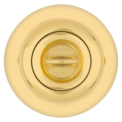 Kwikset 400T 3CP6K6 Entry Knob, Bell, Tylo, Polished Brass, K6 Keyway, 2-19/32 in L x 2-5/8 in W x 2-5/8 in H Dimensions