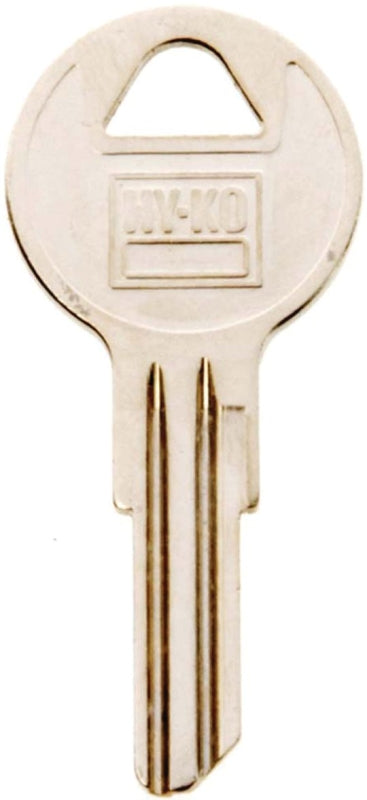 Hy-Ko 11010Y12 Key Blank, Brass, Nickel, For: Yale Cabinet, House Locks and Padlocks, Pack of 10