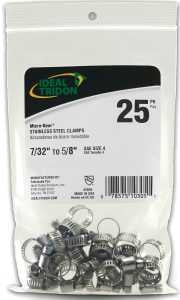 Ideal-Tridon Micro-Gear 62M Series 6260450 Worm Gear Hose Clamp, #4, 7/32 to 5/8 in, Stainless Steel