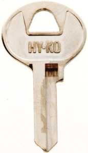 Hy-Ko 11010M2 Key Blank, Brass, Nickel, For: Master Cabinet, House Locks and Padlocks, Pack of 10