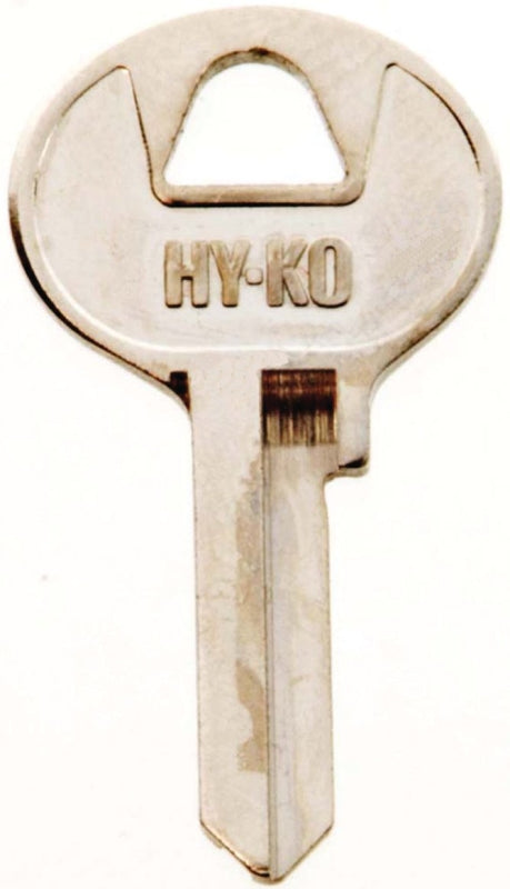 Hy-Ko 11010M2 Key Blank, Brass, Nickel, For: Master Cabinet, House Locks and Padlocks, Pack of 10