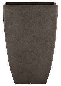Southern Patio HDR-091653 Newland Planter, 15-1/2 in H, Square, Plastic/Resin, Gray, Stone Aesthetic