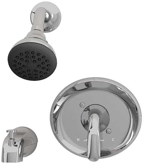 American Standard Cadet Suite 9091512.002 Series Tub and Shower Faucet, Polished Chrome, Adjustable Showerhead