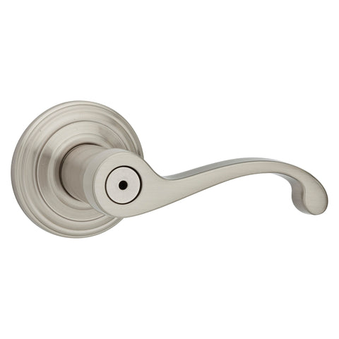 Kwikset Signature Series 730CHL 15 RCLRCSBX Privacy Lever, Thumbturn Lock, Satin Nickel, Knob Handle, Zinc, Residential