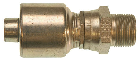 Gates MegaCrimp G25105-1212 Hose Coupling, 3/4 x 3/4 in Dia, 4.01 in, 3/4-14, Crimp x NPTF, Straight Angle, Steel, Zinc