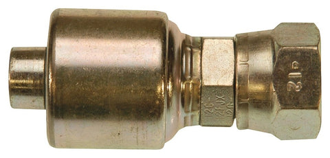 Gates MegaCrimp G25170-0812 Hose Coupling, 1/2 x 1-1/16 in Dia, 3.06 in, 1-1/16-12, Crimp x JIC, Straight Angle, Steel