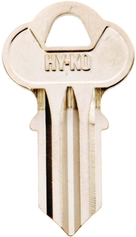 Hy-Ko 11010CG6 Key Blank, Brass, Nickel, For: Chicago Cabinet, House Locks and Padlocks, Pack of 10