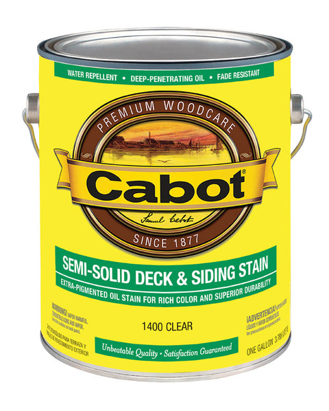 Cabot Semi-Solid Oil-Based Deck and Siding Stain Clear 1 gal.