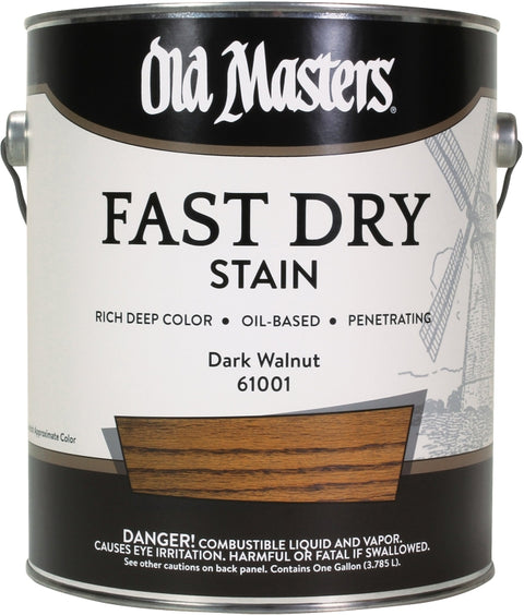 Old Masters 61001 Fast Dry Stain, Dark Walnut, Liquid, 1 gal, Pack of 2