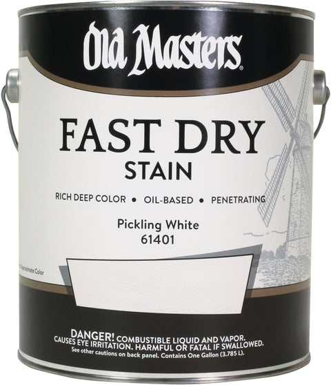 Old Masters 61401 Fast Dry Stain, Pickling White, Liquid, 1 gal, Pack of 2