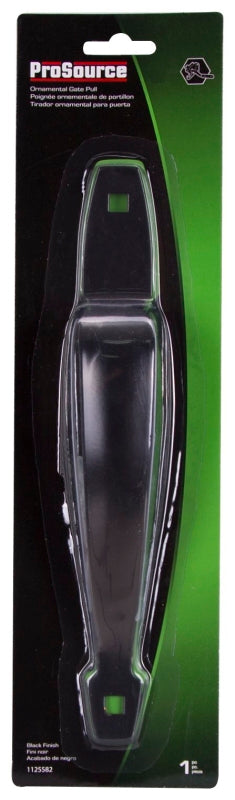 ProSource 33143PKB-PS Gate Door Pull, 1-1/4 in W, 10-3/8 in D, 1-3/4 in H, Steel, Powder-Coated