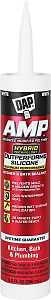 DAP AMP 7079800762 Advanced Sealant Caulk, White, 30 min Curing, 9 oz Cartridge