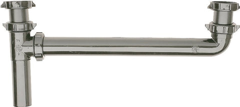 Plumb Pak PP925B End Waste Outlet, 1-1/2 in, Slip, Plastic, Black