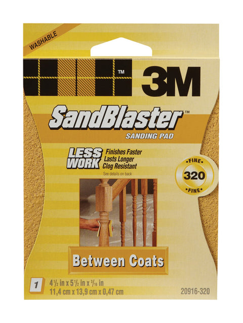 3M Sanding Pad 4-1/2 in. W x 5-1/2 in. L 320 Fine