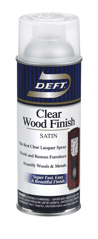 Deft Wood Finish Lacquer Satin 12-1/4 oz.