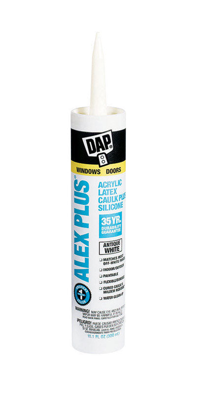 DAP Alex Plus Acrylic Latex Caulk Antique White 10.1 oz.