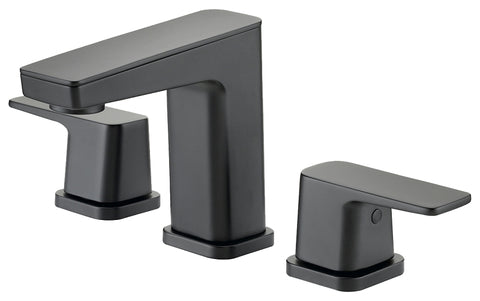 Boston Harbor FW6AC023BL Lavatory Faucet, 1.2 gpm, 2-Handle, 3-Faucet Hole, Brass/Zinc/Plastic, Matte Black
