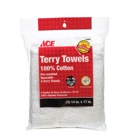Ace Cotton Terry Cleaning Cloth 14 in. W x 17 in. L 4 pk