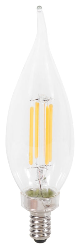 Sylvania 40755 Natural LED Bulb, 120 V, 350 Lumens, 4 W, B10 Bent Tip Lamp, 40 W Equivalent, E12 Lamp Base, Clear