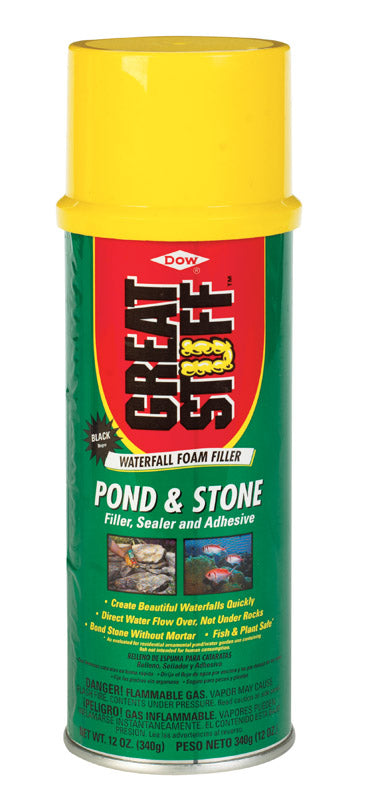 Great Stuff Polyurethane Foam Pond & Stone Insulating Sealant Black 12 oz.