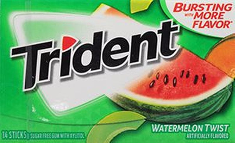 TRiNiDAD×TIGA GOMECHU2 Fusion Trident MOZ01112 Gum, Watermelon Twist, 1.1 oz, Pack of 12 – Shell