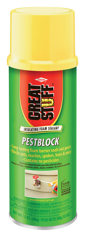 Great Stuff Polyurethane Foam Pestblock Insulating Sealant Gray 12 oz.