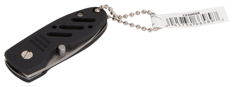 Vulcan W989 Key Chain, Bead Chain Ring, 4 in L Ring, Plastic Case, Black Body/Stainless Steel Blade, Pack of 50