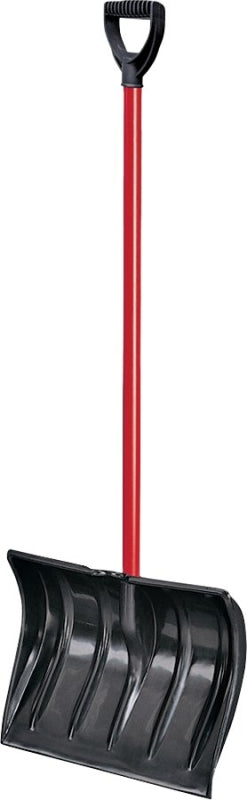 True Temper 1673300 Snow Shovel, 16 in W Blade, 14 in L Blade, Combo Blade, Polyethylene Blade, Steel Handle