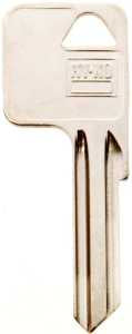 Hy-Ko 11010Y1E Key Blank, Brass, Nickel, For: Yale Cabinet, House Locks and Padlocks, Pack of 10