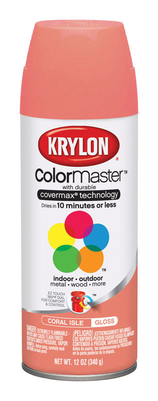 Krylon ColorMaster Coral Isle Gloss Spray Paint 12 oz.