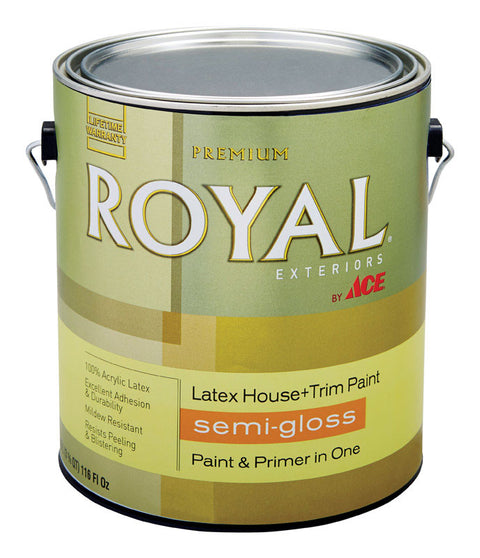 Ace Royal Exterior Acrylic Latex House & Trim Paint & Primer Semi-Gloss 1 gal. Neutral Base